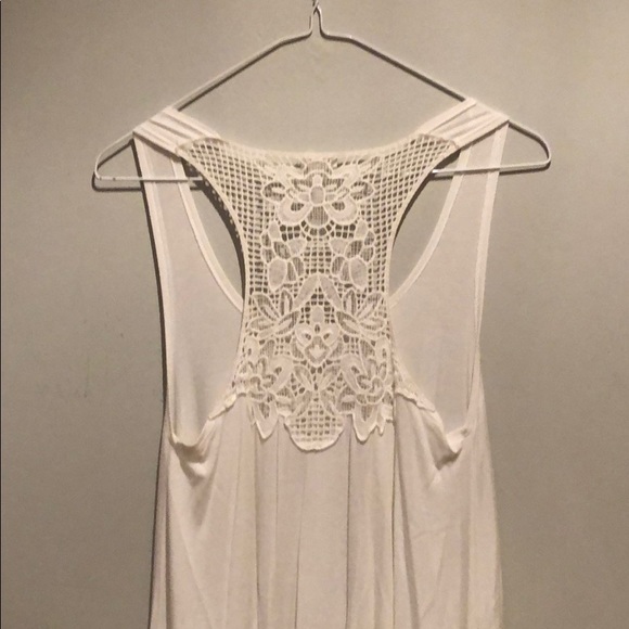 White Lace Racerback Dress - Picture 3 of 5